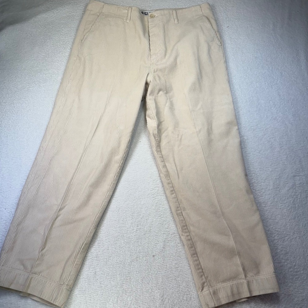 Aigle 1853 Men's Beige Corduroy Pants Size 46 (30x29) Cotton France Style